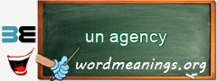 WordMeaning blackboard for un agency